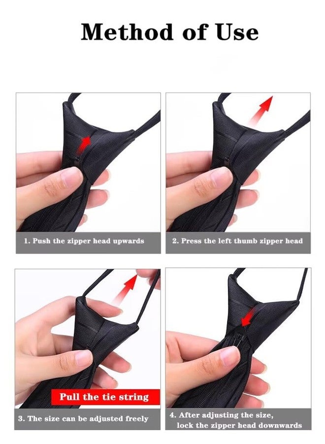 Ctskyte ربطات عنق رفيعة رسمية ومضحكة من Ctskyte للرجال والأطفال باللونين الأزرق الداكن والأبيض، هدايا للزوج - Image 2